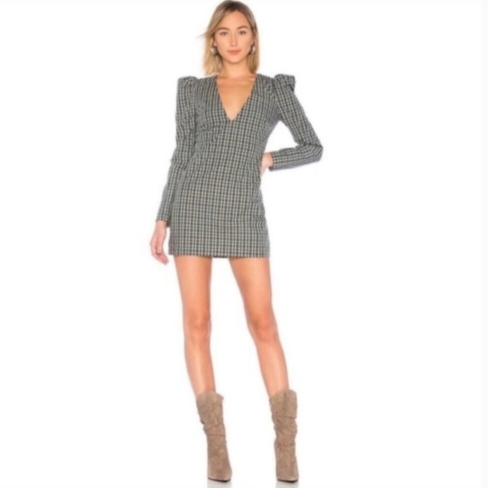 NWT Lovers + Friends Revolve plaid Reyes dress